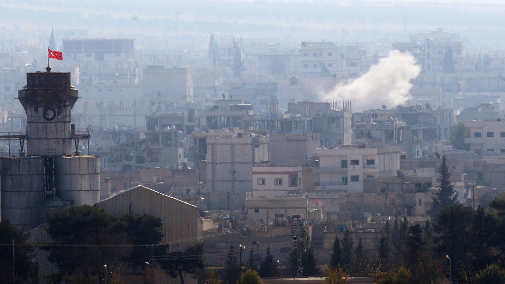 Air strike on Kobani (Reuters)