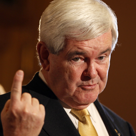 Newt Gingrich, in Iowa (Reuters)
