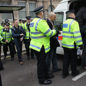 The people arrested are believed to be English Defence League (EDL) supporters