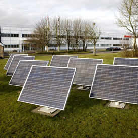A solar photo voltaics production factory in Wales (Getty)