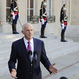 George Papandreou, Greek premier, as Greece is to miss deficit targets (Reuters)
