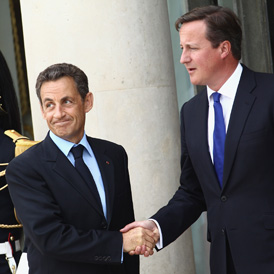 French President Nicolas Sarkozy and British Prime Minister David Cameron (Getty)