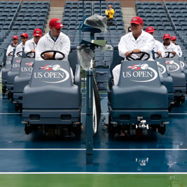 Rain hampers US Open. (Getty)