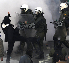 Greek protestors (Image: Reuters)