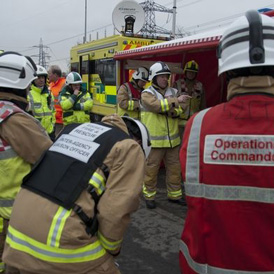 Firefighters tackle the blaze at Tilbury power station (Essex Fire and Rescue.)