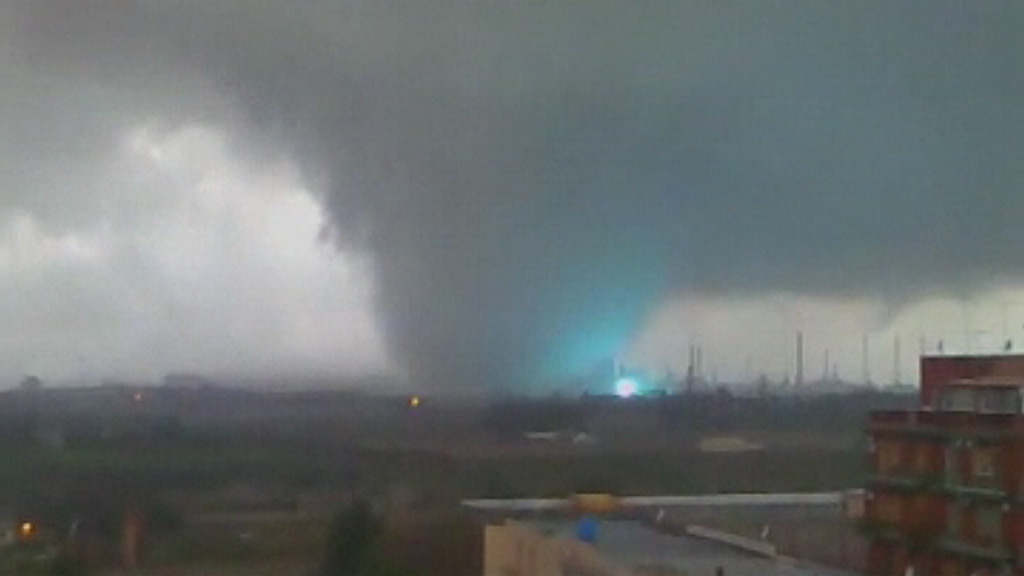 Tornado strikes in southern Italy Channel 4 News