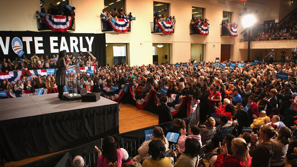 Michelle Obama at vote early rally (Getty)