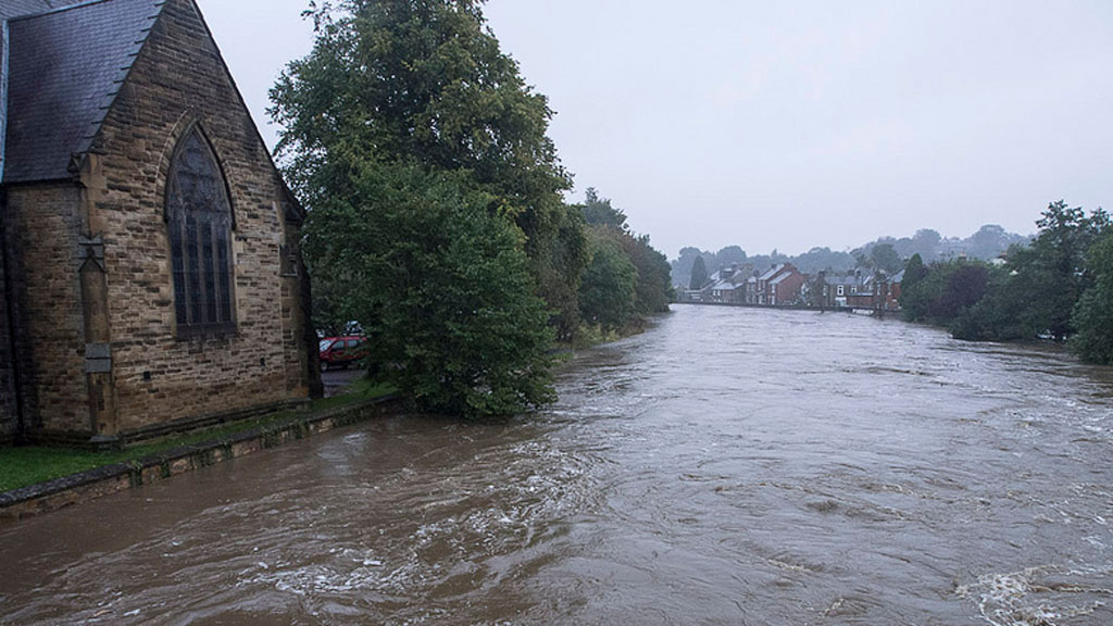 Flooding in Morpeth. (Ciaran Jenkins)