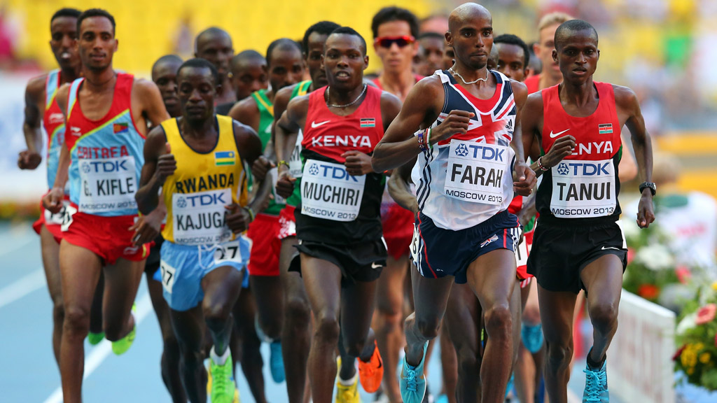 Mo Farah during the Athletics World Championship in Moscow (Getty)