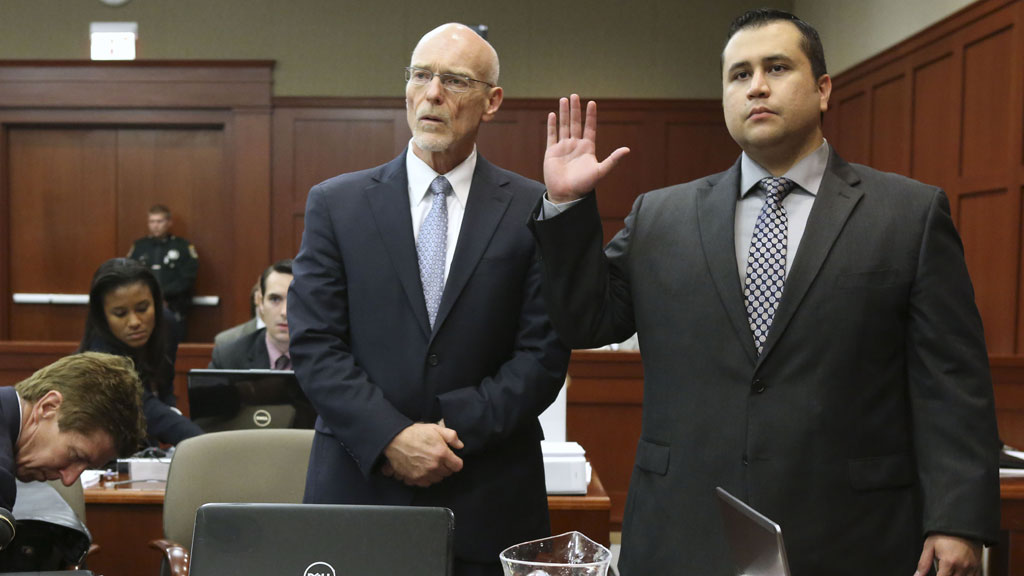 George Zimmerman and lawyer (getty)