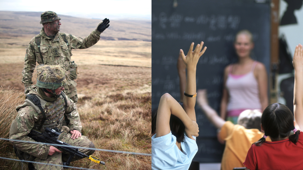 Attention! Troops fasttracked to teachers in two years (G)