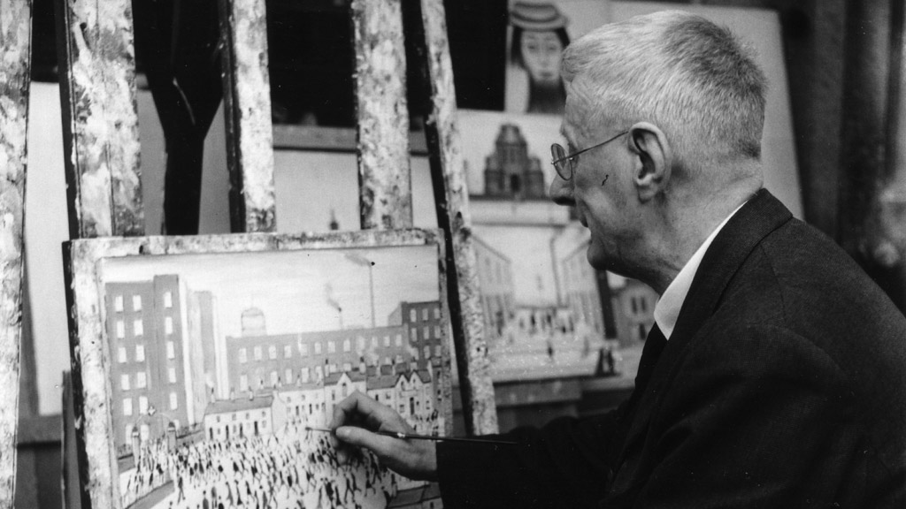LS Lowry working in 1958
