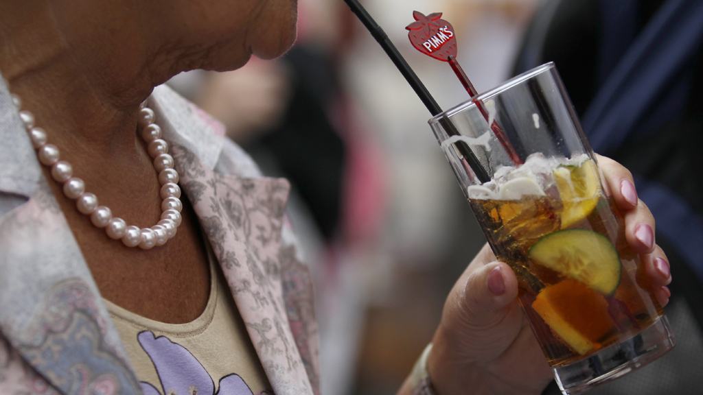 Pimms quaffing: a sport itself at the Wimbledon tennis championships. (Reuters)