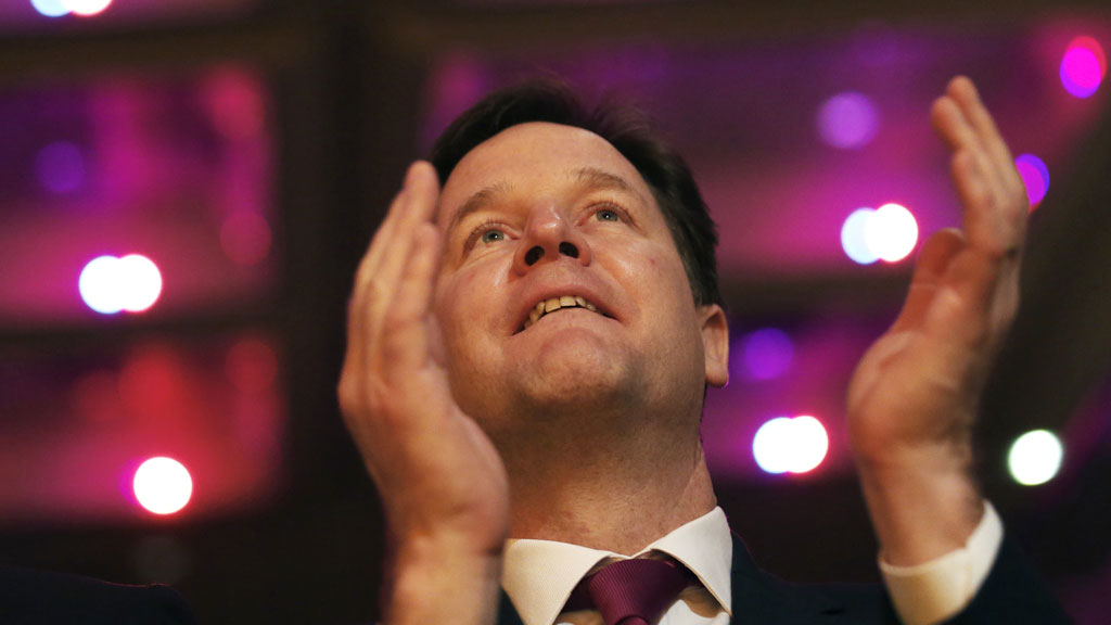 Nick Clegg speaking at the Liberal Democrat conference has urged his party to go on the offensive (picture: Reuters)