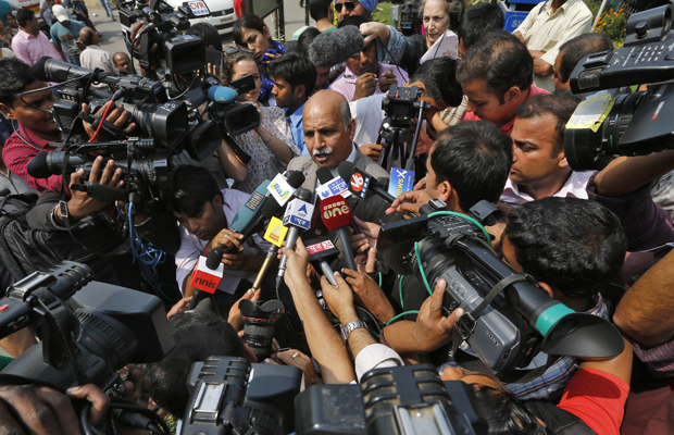 Ram Singh's lawyer addresses journalists