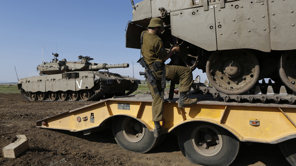 Israeli troops have been stationed at the Syrian border (picture: Reuters)