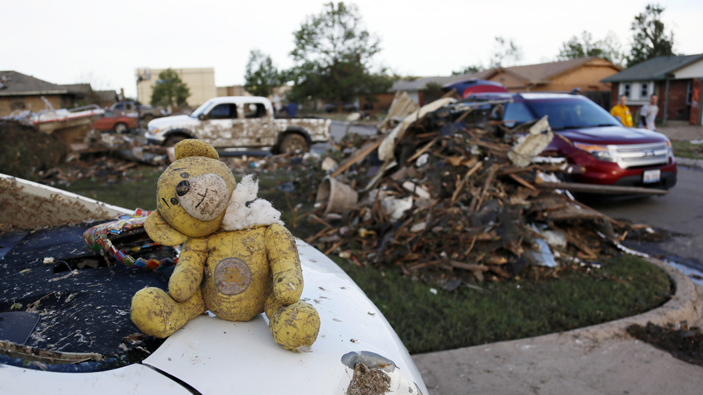 Oklahoma tornado: harrowing tales have emerged of survivors shielding themselves from the storm (picture: Reuters)
