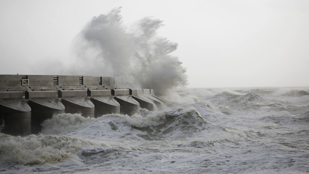 Police are searching for a boy swept away by the sea, and warn people to stay away from the water as Storm St Jude hits the UK (picture: Getty)