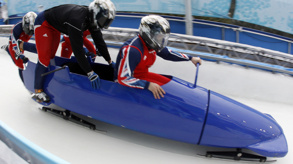 John Jackson and Britain's four-man bobsleigh team (Reuters)