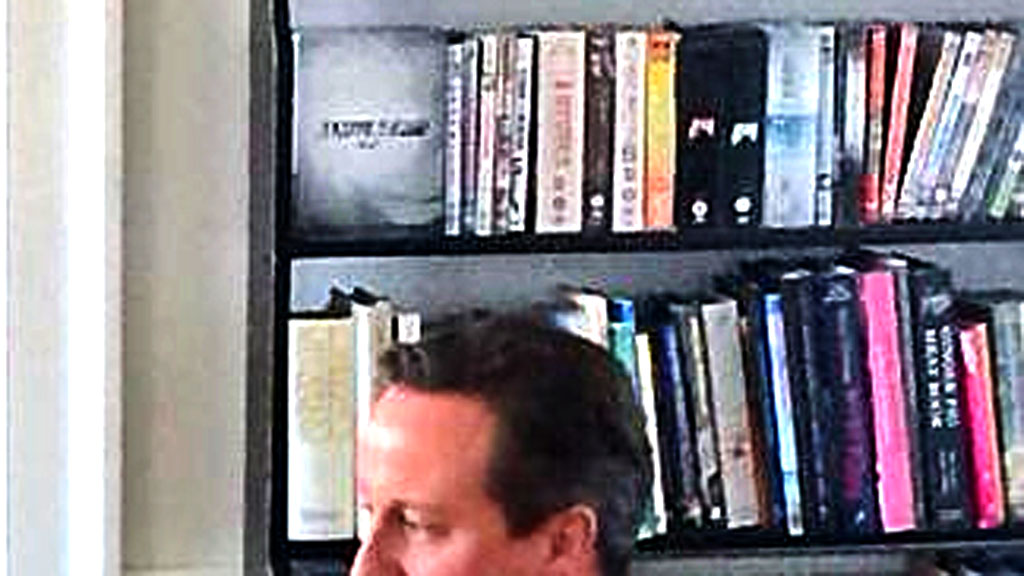 Cameron's bookshelf closeup