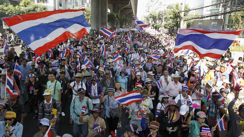 Protesters fill the streets in the Thai capital Bangkok (picture: Reuters)