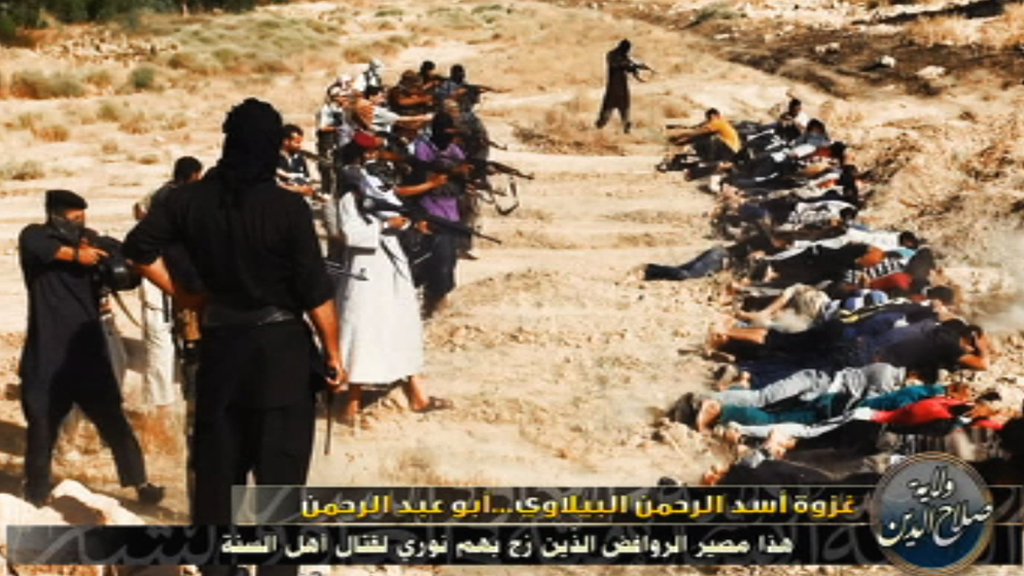 Isis photo appears to show a firing squad executing Iraqi soldiers