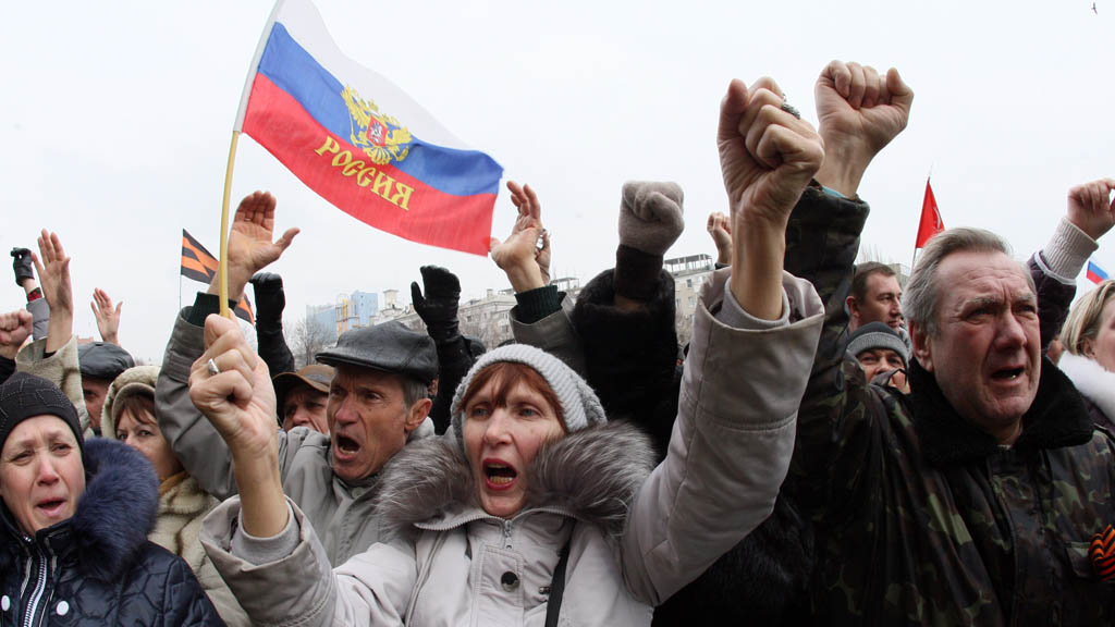 Donetsk protest (picture: Getty)