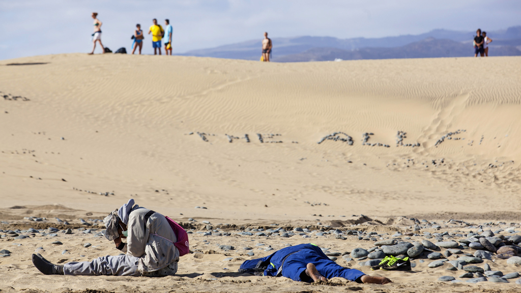 Migrants from Sierra Leone at Maspalomas