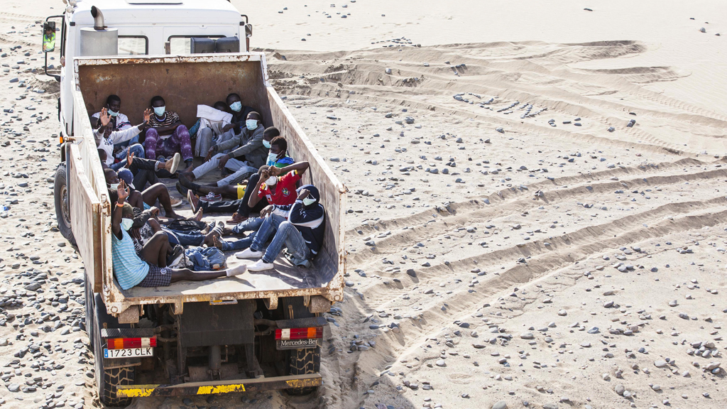 Migrants from Sierra Leone at Maspalomas