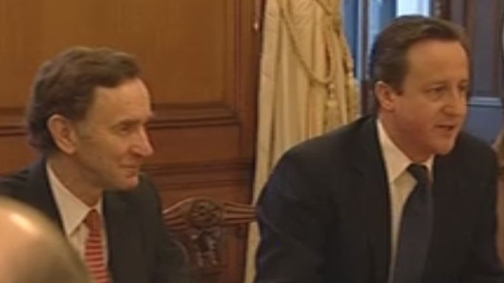 Stephen Green, former chairman of HSBC with David Cameron 