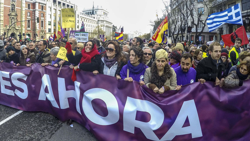 Podemos Celebrate Syriza Win With 9,000 Strong Rally