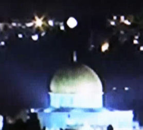Glowing ball of light in Jerusalem