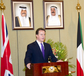 Prime Minister David Cameron in Kuwait (Reuters)