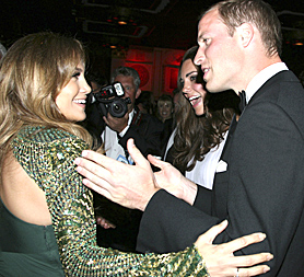 Prince William meets Jennifer Lopez in LA (Image: Getty)