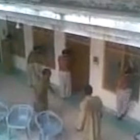 Video allegedly shows Pakistani soldiers abusing blindfolded men (video still)