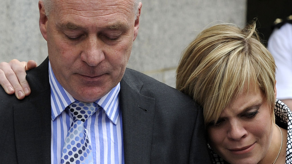 Bob Dowler and his daughter, Gemma, outside the Old Bailey after the end of - 25_dowler_w