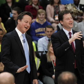 David Cameron and Nick Clegg pledge to tackle youth unemployment (reuters)