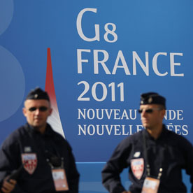 a heavy security presence in the resort of Deauville (Reuters)