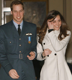 Kate Middleton joins Prince William at his RAF ceremony (Reuters). 