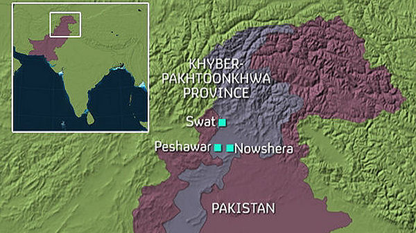 Pakistan floods: Map of Nowshera