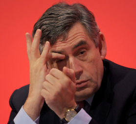 Gordon Brown at Labour conference (credit:Reuters)